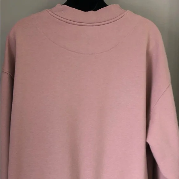H&M Dusty Pink Sweatshirt | Size Medium | Drop Shoulder Casual Pullover - Picture 7 of 10